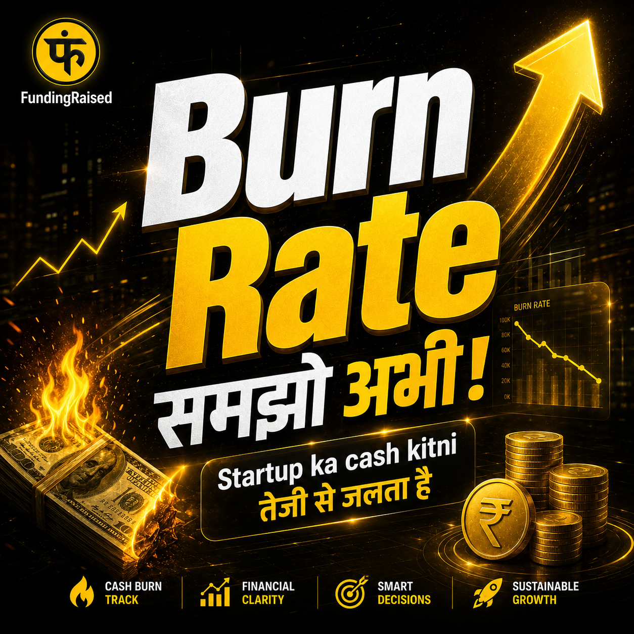 Burn Rate Kya Hota Hai? 🚀 Startup दुनिया का सबसे जरूरी Financial Metric आसान भाषा में समझिए