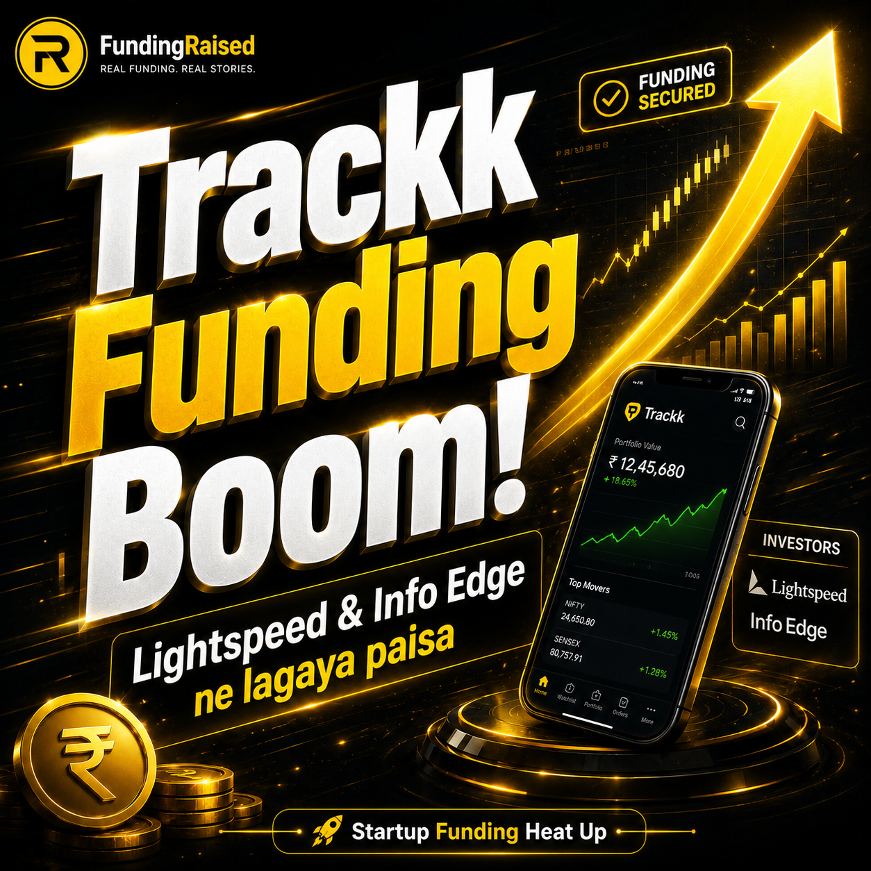 Trackk Funding News 🚀 Trading App Trackk को Lightspeed और Info Edge Ventures से मिली नई Funding